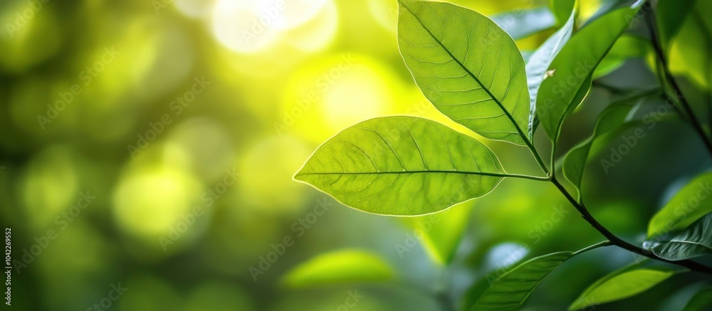 Close up shot of green leaves illuminated by sunlight. Close up shot of green leaves illuminated by sunlight.