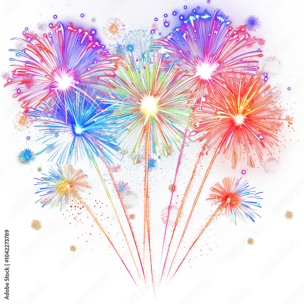 PNG Vibrant fireworks display night sky PNG Vibrant fireworks display night sky