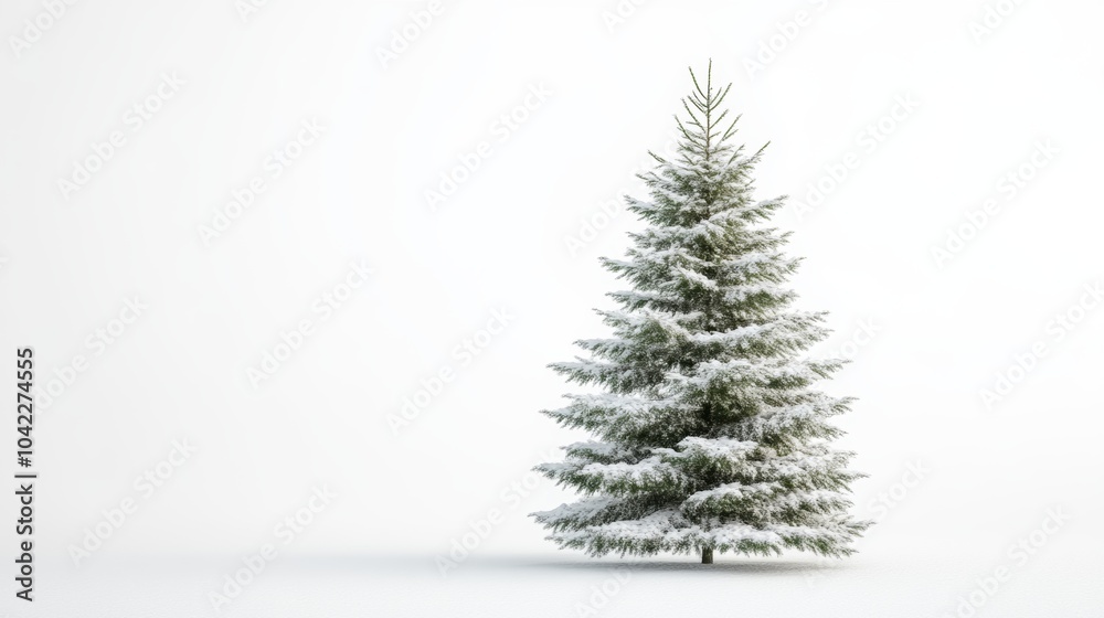 Fluffy christmas fir tree isolated on white Fluffy christmas fir tree isolated on white