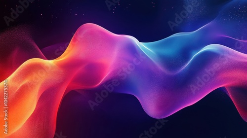 Abstract waves digital art background design creative modern aesthetic smooth flow information technology futuristic