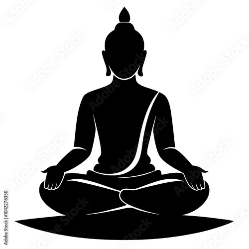 Buddha Silhouette vector illustration