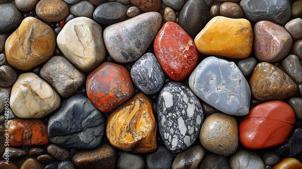 Colorful River Stones Texture Background Colorful River Stones Texture Background