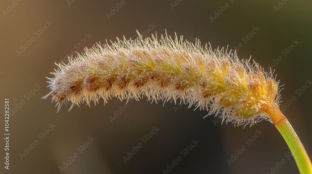 Fuzzy plant stem wallpaper with tiny hairs highlighted by warm light and a blurred backdrop Fuzzy plant stem wallpaper with tiny hairs highlighted by warm light and a blurred backdrop
