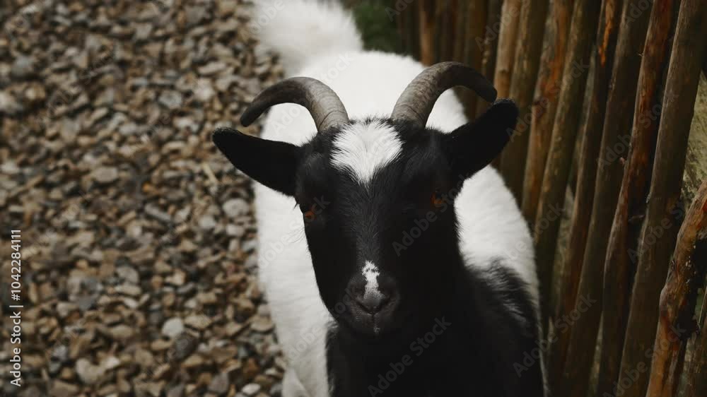 A young goat grazes in a field.
Little goat in the zoo.
Goat on the verme.
Black and white goat on the farm.
Goat, animals, farm, wild, goat, ram A young goat grazes in a field.
Little goat in the zoo.
Goat on the verme.
Black and white goat on the farm.
Goat, animals, farm, wild, goat, ram