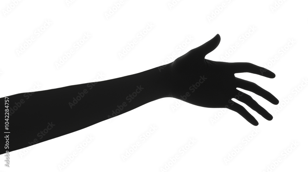 Silhouette of a Hand Reaching Out. Silhouette of a Hand Reaching Out.