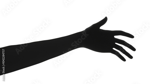 Silhouette of a Hand Reaching Out.