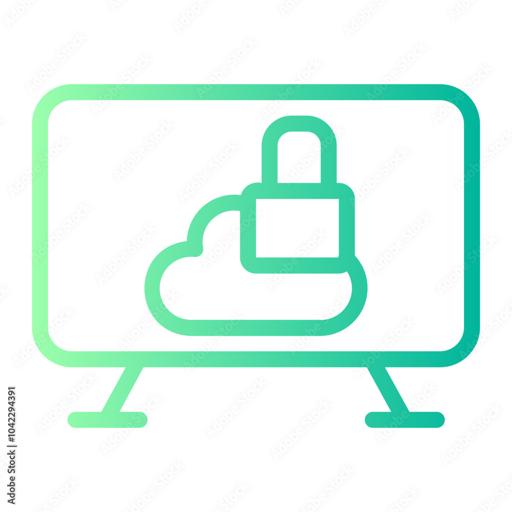 computer security gradient icon computer security gradient icon