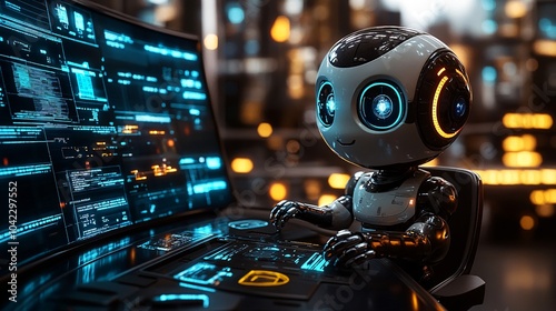 3d robot with digital computer