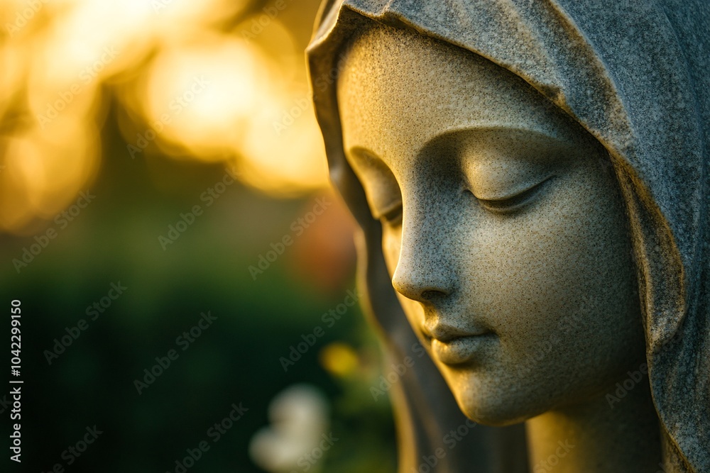 A soft-focus photograph of the Madonna sculpture in morning glow 6 A soft-focus photograph of the Madonna sculpture in morning glow 6