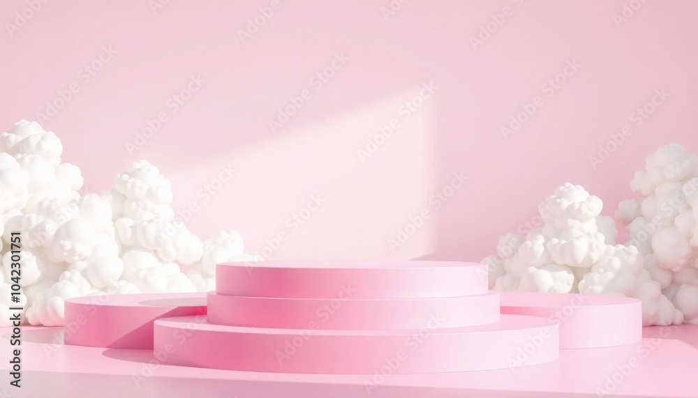 A pink background with a white cloud formation A pink background with a white cloud formation