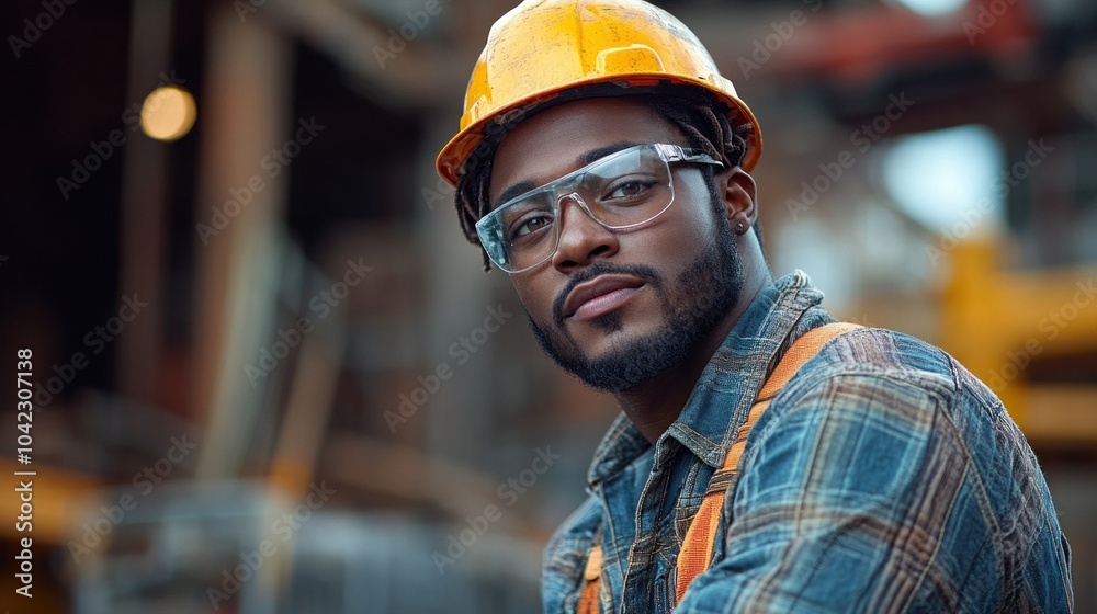 Migrant worker learning to use new tools on a construction site, showcasing the process of professional development in a foreign environment Migrant worker learning to use new tools on a construction site, showcasing the process of professional development in a foreign environment