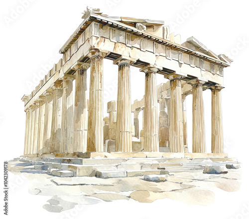 PNG An ancient greek Parthenon architecture parthenon building worship. photo