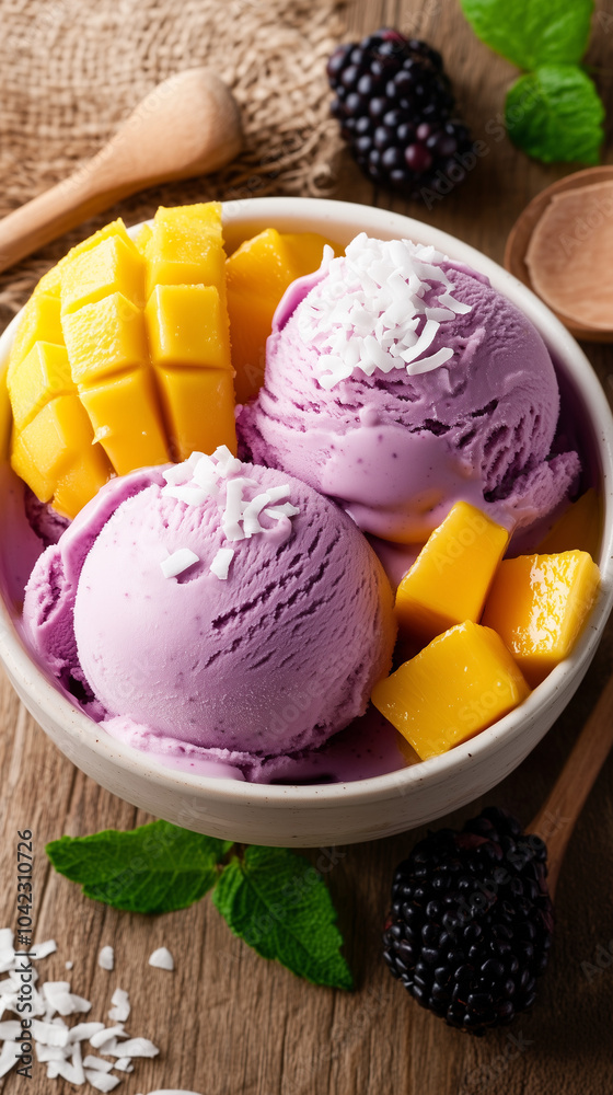 Assorted ice cream balls Assorted ice cream balls
