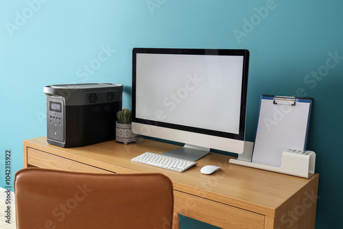 Portable power station with...