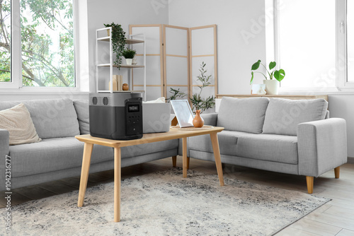Interior of living room wit...