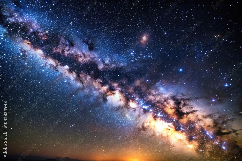 Fototapeta premium Deep space galaxy Milky Way night sky filled with stars