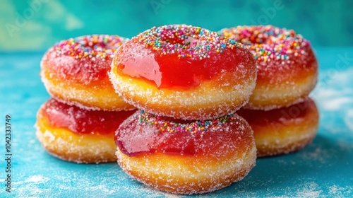 Assorted Sweets and Colorful Candies on a White Background