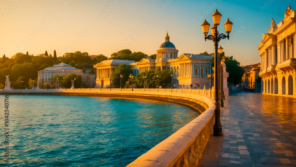 Fototapeta premium Amazing waterfront Batumi Georgia