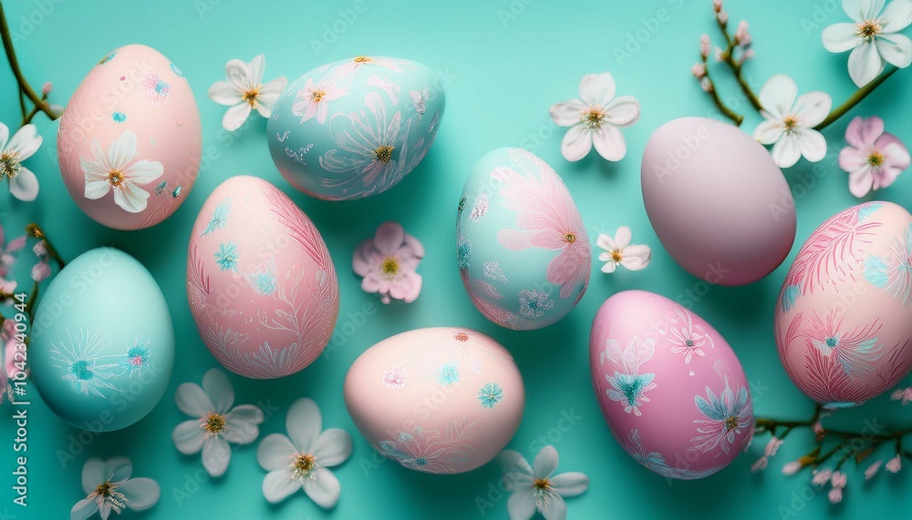 easter eggs in a basket easter eggs in a basket