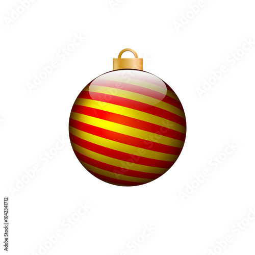 Christmas ball on white a background