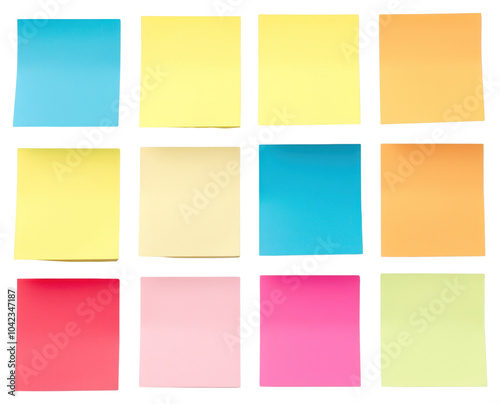 PNG Various colors square sticky post it backgrounds yellow paper.