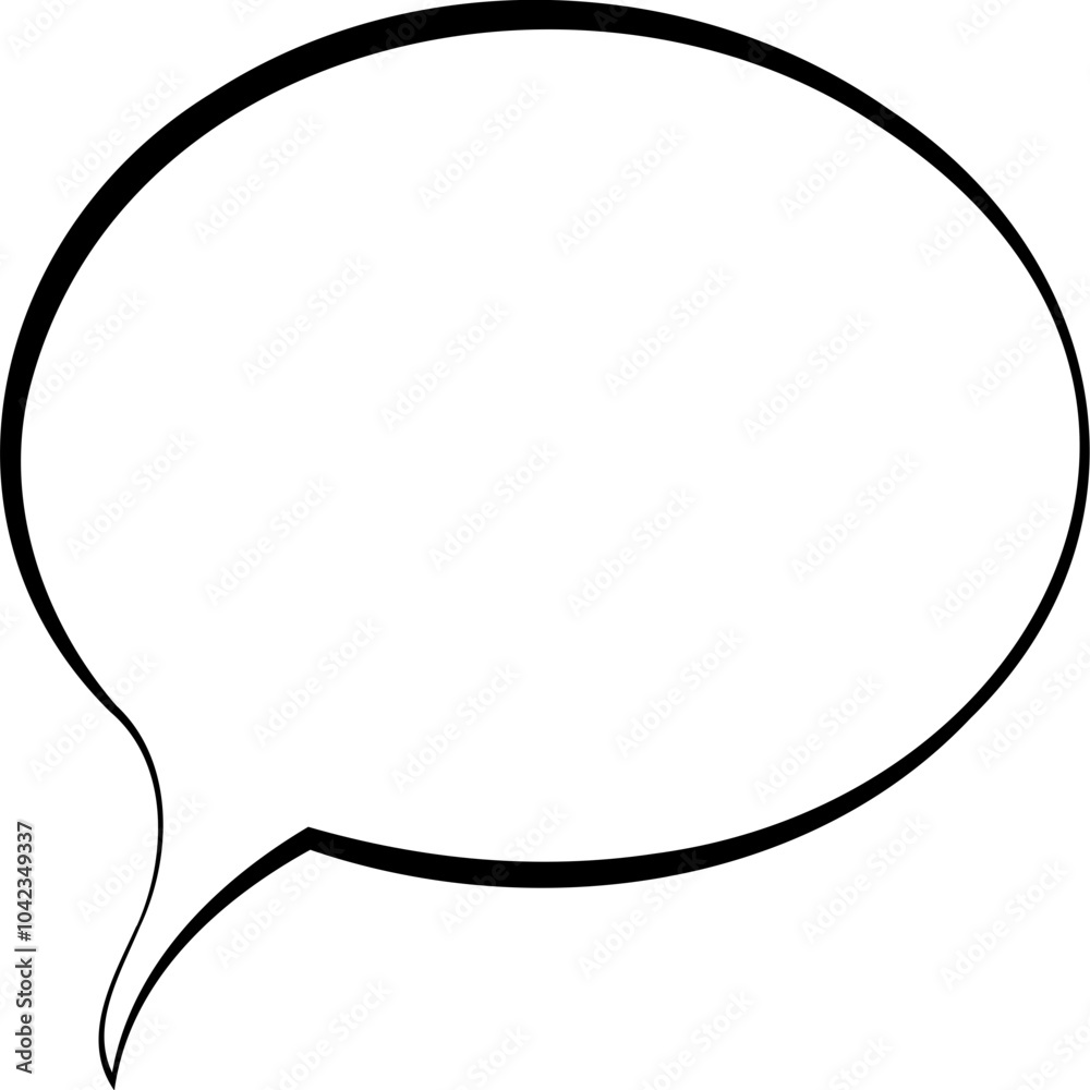 Classic BW Speech Bubble Illustration