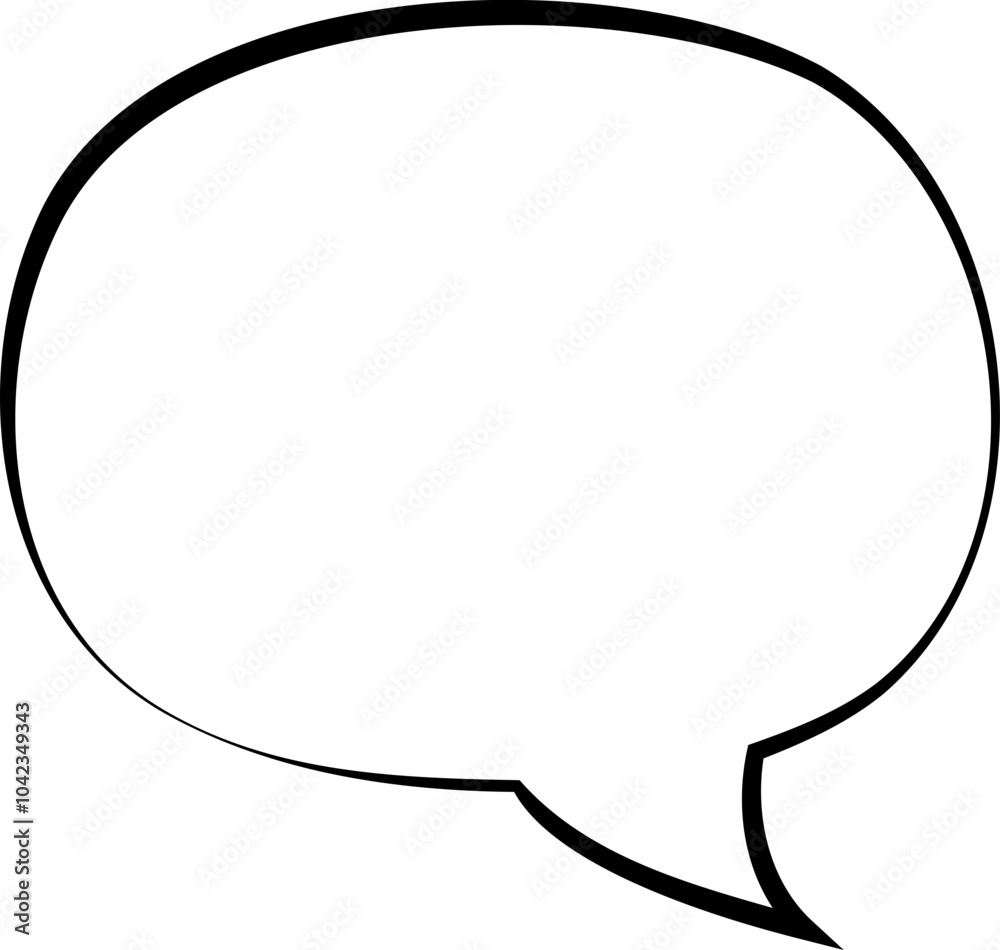 Classic BW Speech Bubble Illustration Classic BW Speech Bubble Illustration