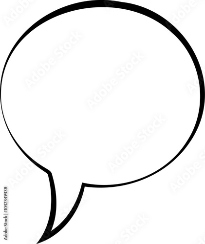 Minimalist Black and White Speech Bubble