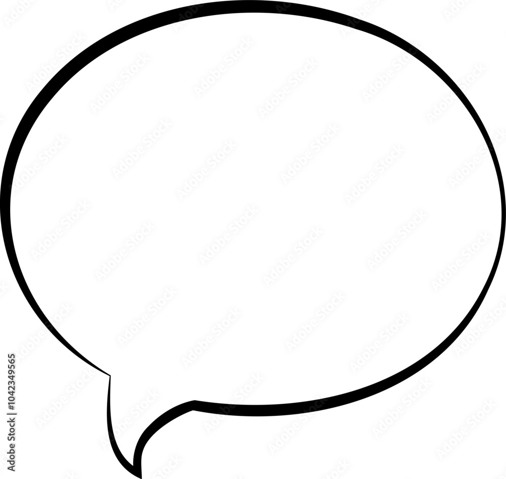 Minimalist Black and White Speech Bubble Minimalist Black and White Speech Bubble