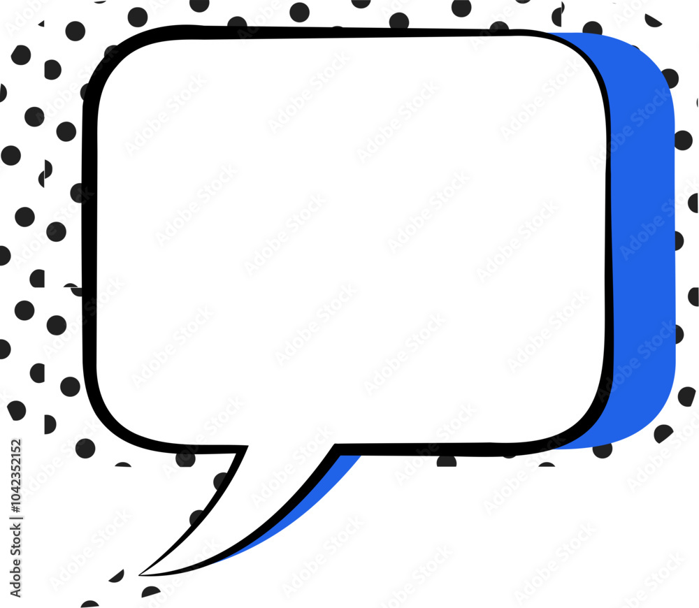Blue Speech Bubble Retro Illustration Blue Speech Bubble Retro Illustration