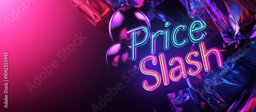 Dynamic Black Friday flyer featuring neon 