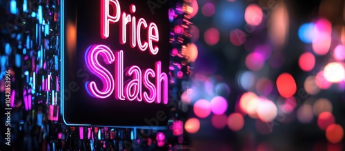 Dynamic Black Friday flyer featuring neon 