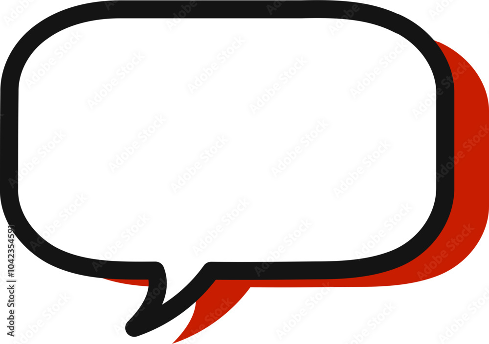 Retro Red Comic Speech Bubble Retro Red Comic Speech Bubble