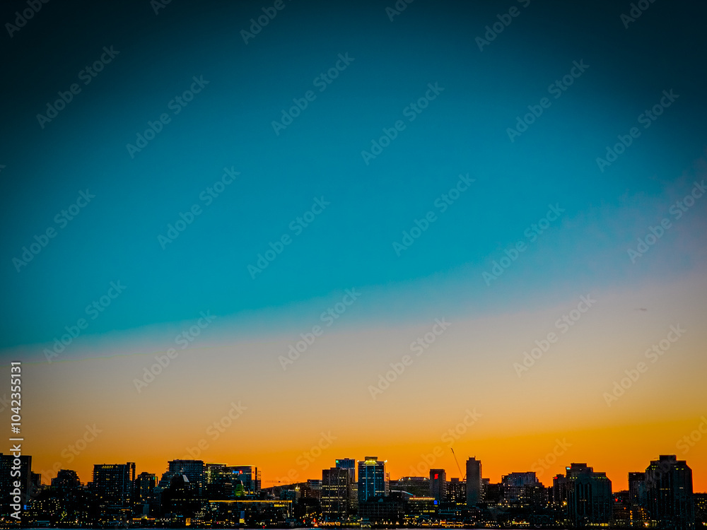 Obraz premium city at sunset