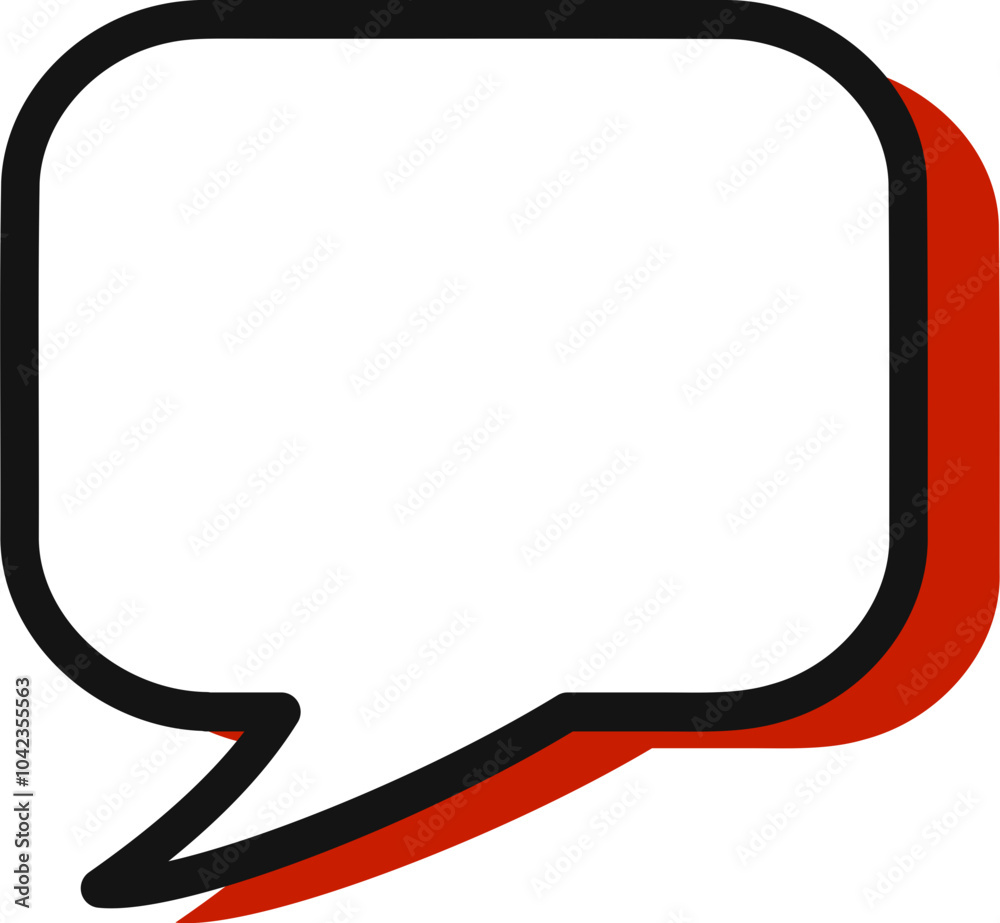 Red Speech Bubble Vector Graphic Red Speech Bubble Vector Graphic