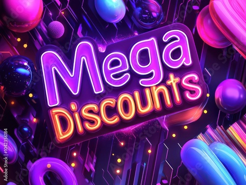 Dynamic Black Friday promotional image with neon 
