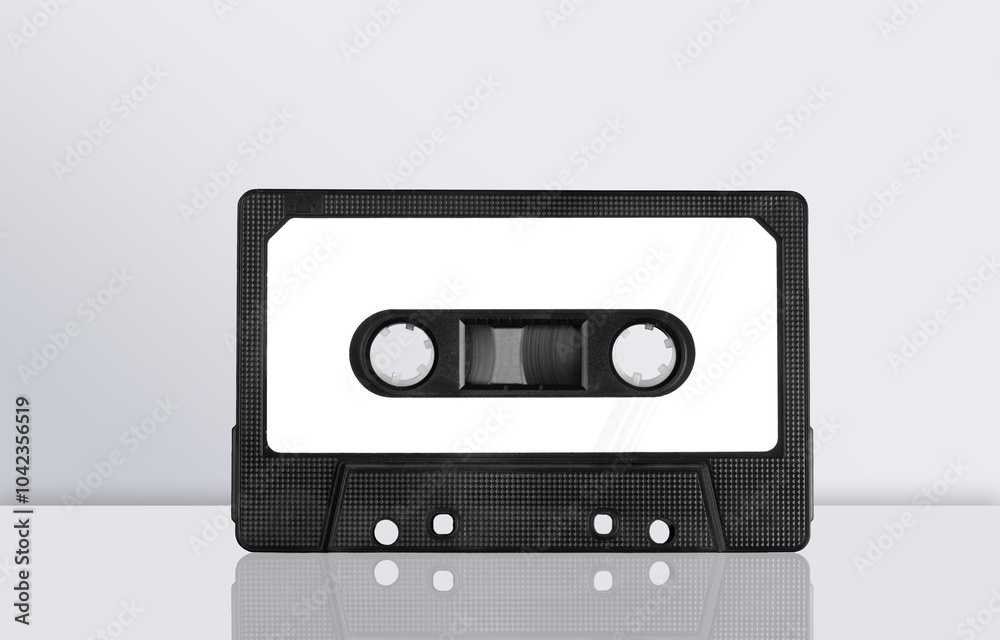 Obraz premium Vintage retro audio cassette tape on desk