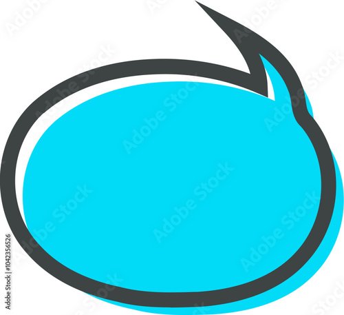 Blue Comic Speech Bubble Vector