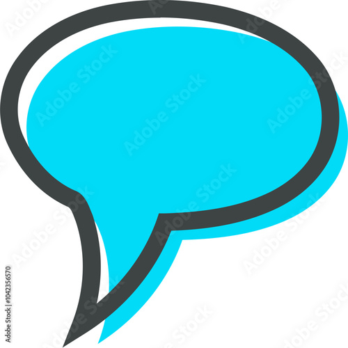 Blue Comic Speech Bubble Vector