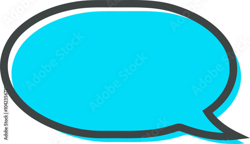 Blue Comic Speech Bubble Vector