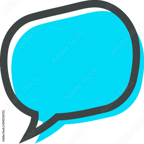 Blue Comic Speech Bubble Vector