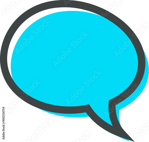 Blue Comic Speech Bubble Vector