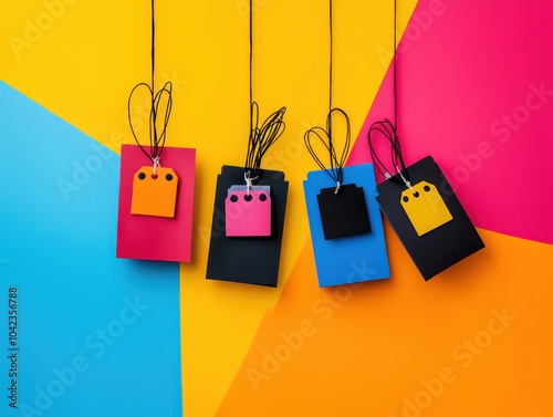 Energetic Black Friday social media post with bright colors and bold sale tags