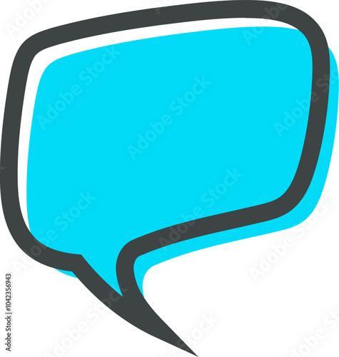 Blue Comic Speech Bubble Vector