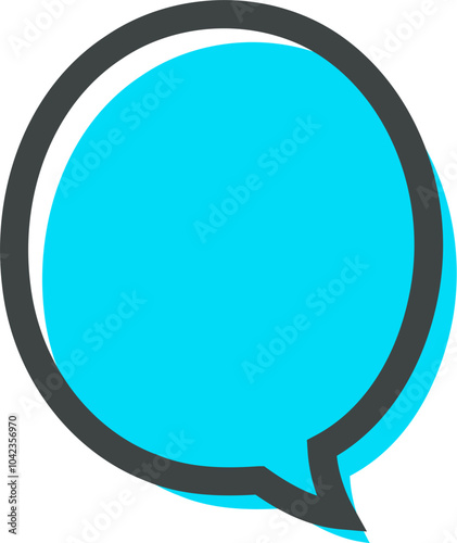 Blue Comic Speech Bubble Vector