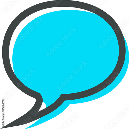 Blue Comic Speech Bubble Vector