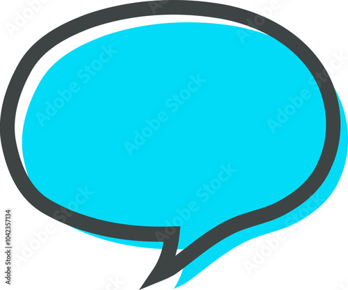 Blue Comic Speech Bubble Vector
