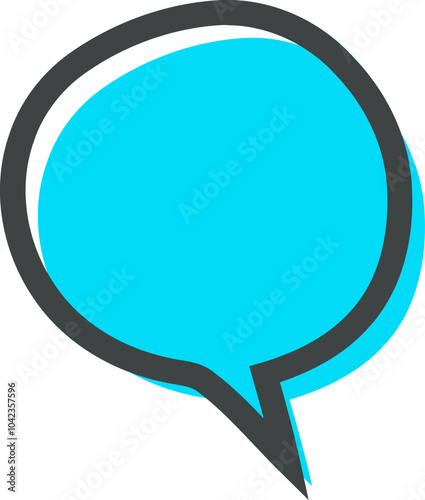 Blue Comic Speech Bubble Vector