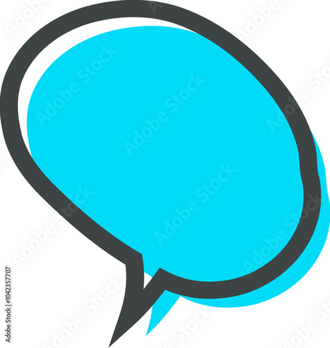 Blue Comic Speech Bubble Vector