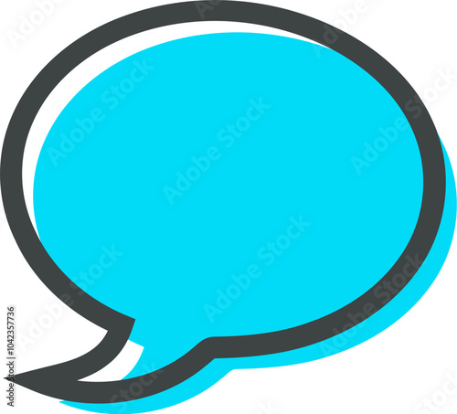 Blue Comic Speech Bubble Vector photo